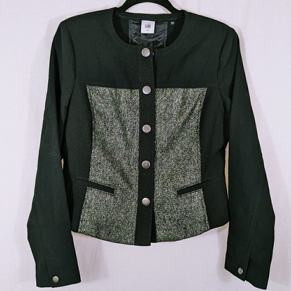 Cabi Green and Black Blazer Size Medium